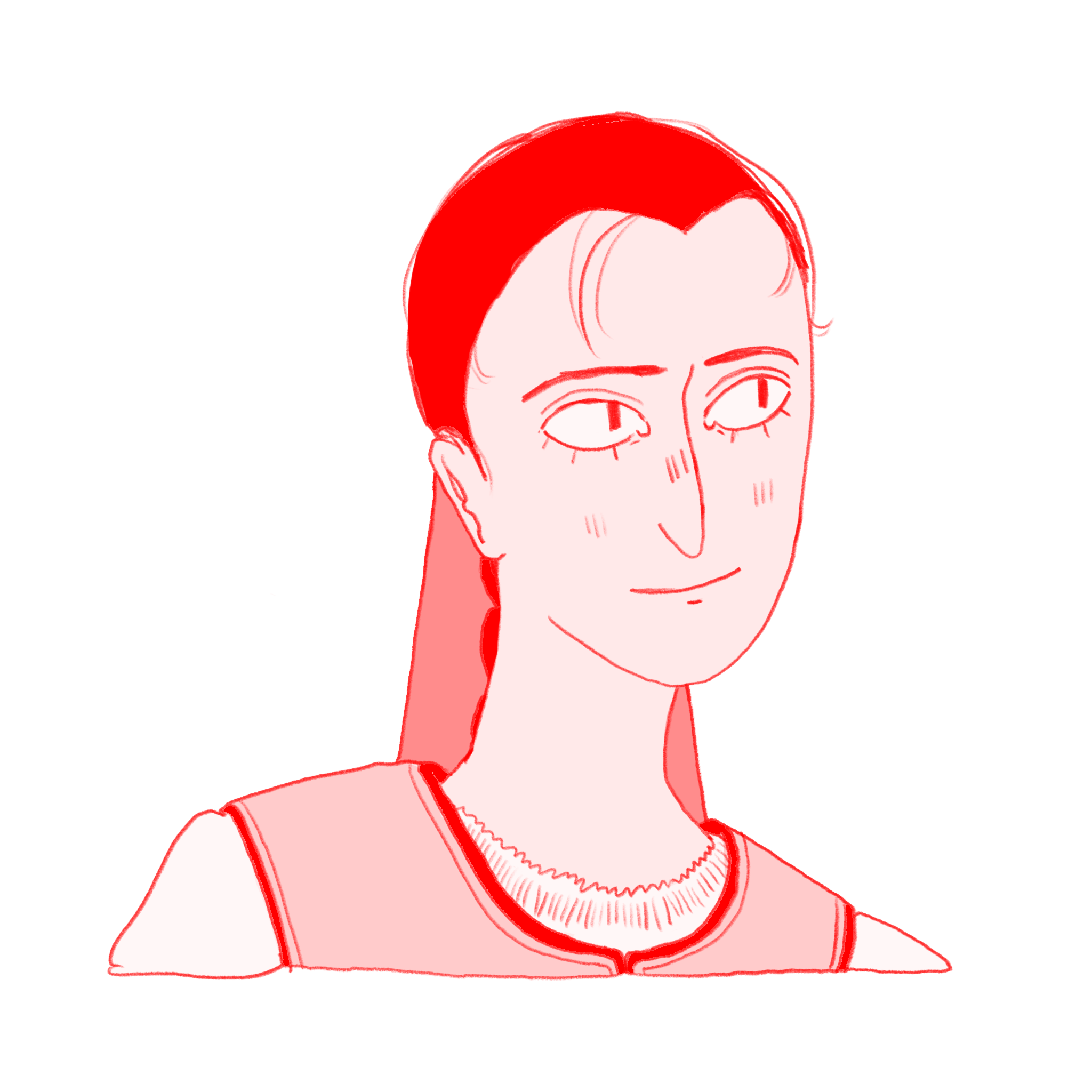 a portrait of a dark-haired girl.